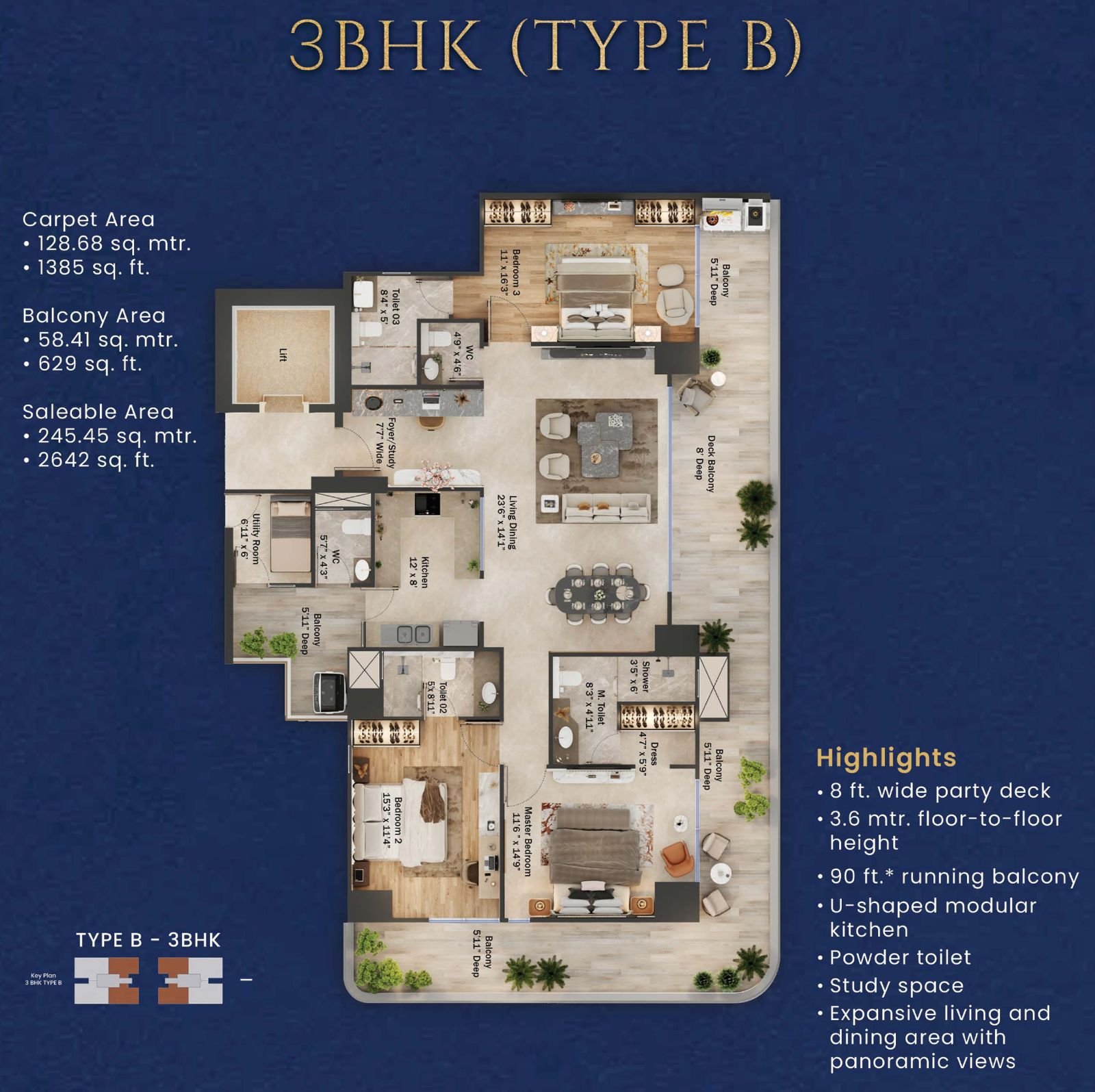 TREVOC 3BHK FLOOR PLAN TREVOC 3BHK FLOOR PLAN