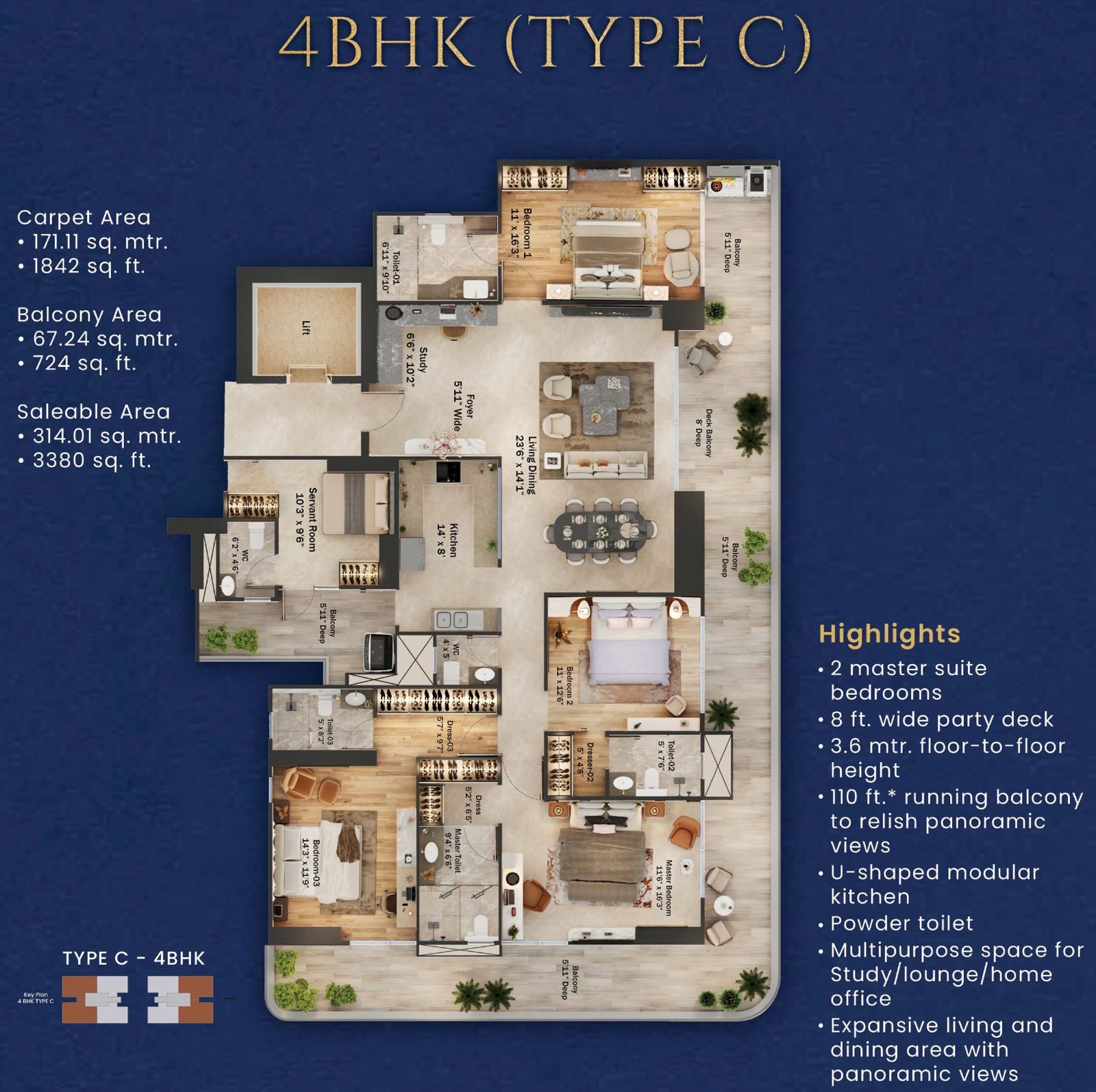 TREVOC 4BHK FLOOR PLAN TREVOC 4BHK FLOOR PLAN
